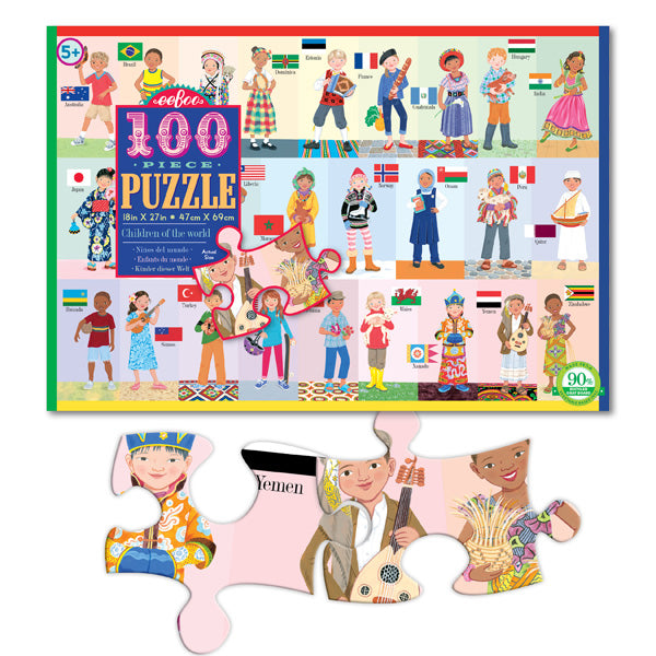 eeBoo Children of the World 100 Piece Puzzle