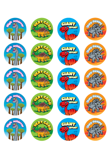 Stickers Dinosaurs 100pc - RIC 9244