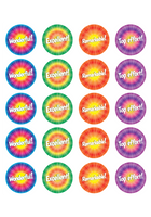 Stickers -TIE-Dyed 100pc -  RIC 9264