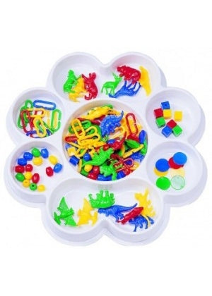 Sorting Tray Floral - White 37cm