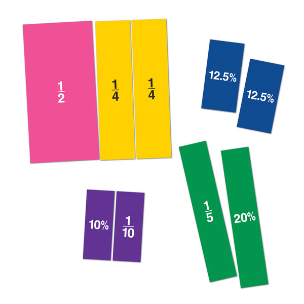 Magnetic Rainbow Fraction-Squares: Double-Sided Demonstration Set