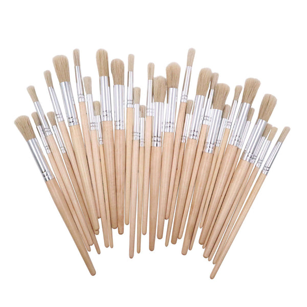 Round Paint Brushes Size 08, 12 & 18 - 30pcs