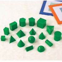 Geometric Solids - 5cm Green Plastic - 17pcs