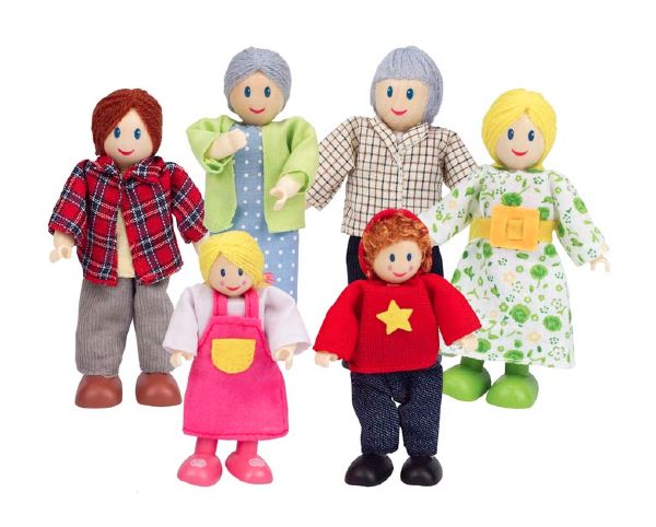 Wooden Family 6pc