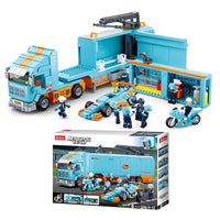 Racing Team - F1 Mobile Racing Team Truck and Team - 1044pcs