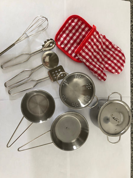 Stainless steel kiddies pots and pans