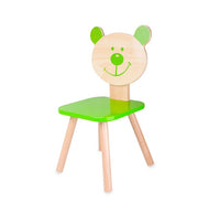 Wooden Bear Chair- Green
