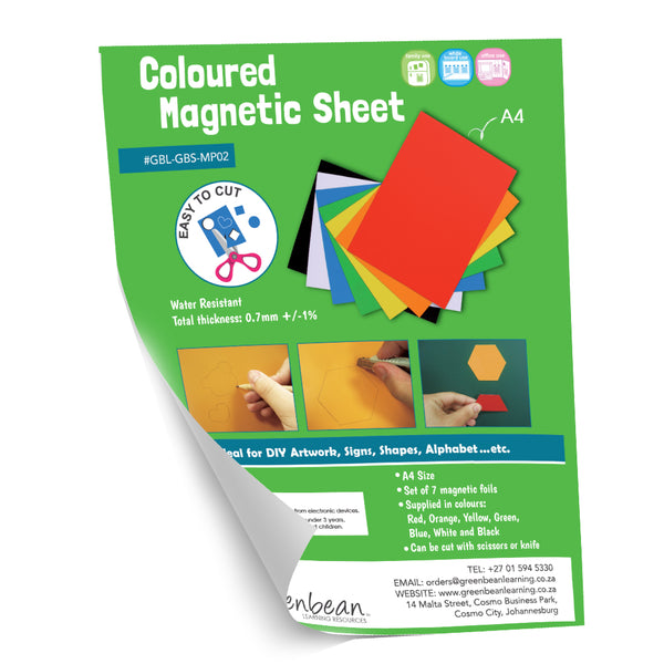 Magnetic Sheet A4 - 7 Colours Glossy