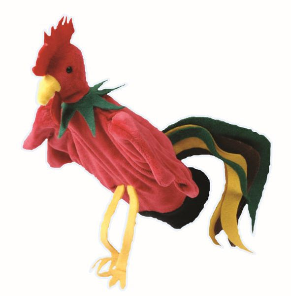Rooster hand puppet