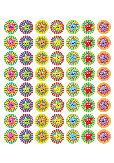 Mini Stickers Smiley Stars-  RIC 9267