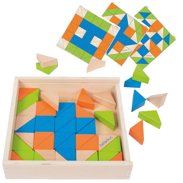 Triangle Blox Patterning Game w Cards