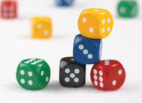 Dice Wood 50pc DOT 1.6cm in polybag