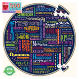 100 Great Words 500 Piece Round Puzzle