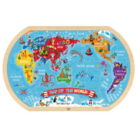 World Map Wood Puzzle 37pc